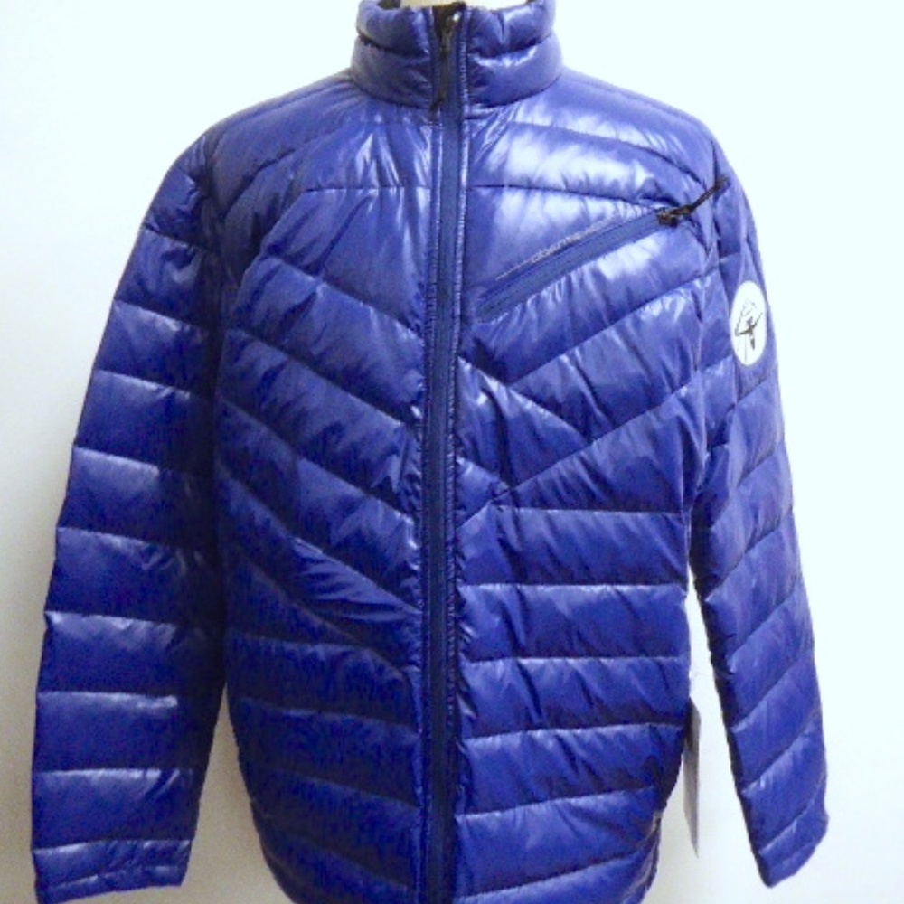 OBERMEYER Puffer Jacket coat AERO FILM airplane blue DOWN ski XL new
